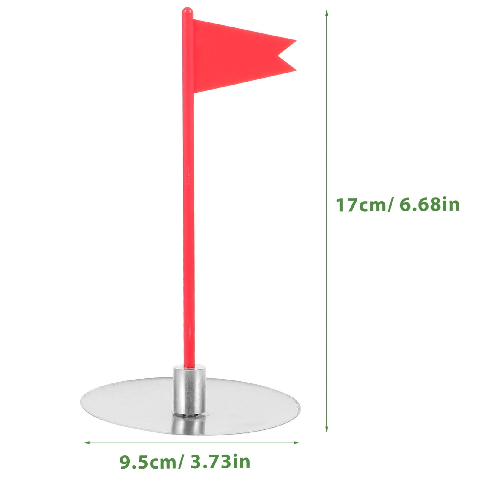 Outanaya 1 Set Golf Tee Holder Putt Cup Flag and Hole Regulation Golf Practice Aid for Home Office Gym