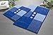 Produktbild Linea Due Badteppich 100% Polyacryl, ultra soft, rutschfest, ÖKO-TEX-zertifiziert, 5 Jahre Garantie, MERKUR, Set 2-teilig o.A. 2 SET, blau