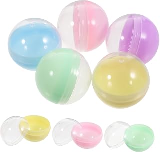 FUOYLOO 50 Peças Bolas De Loteria De Concha De Macaron Enfeites Transparentes Para Artesanato Bolas De Prêmio Preenchíveis Cápsulas Embalagem Bola Enfeites Preenchíveis Presentes Em Massa