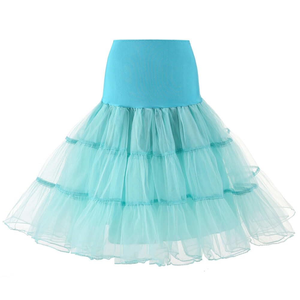 WOWBRIDAL Women's Vintage 50s Rockabilly Petticoat 25.59" Length Tutu Underskirt