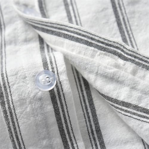 Baby Boys Girls Casual Striped Button Down Shirts Short Sleeve Cotton Dry Fit Collared Kids Tops Summer Beach Trendy Outfit4