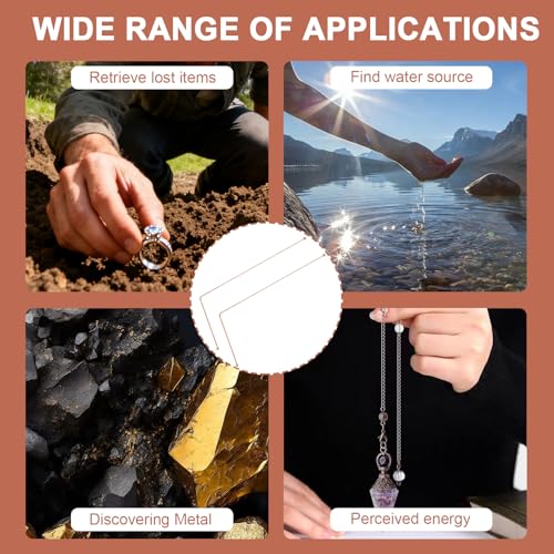 2pcs Wünschelruten aus 99,9 Prozent Reinem Kupfer, Wünschelrute Kaufen für Wassersuche Schatzsuche und Suche Nach Vergrabenen Objekten, Hochwertige Wünschelrute Kupfer für Energiearbeit und Geomantie