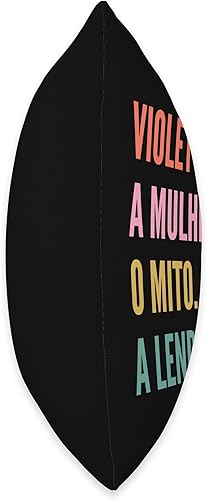 Miniatura 2 de Designs De Nomes Engraçados Para Mulher Funny Portuguese First Name Design-Violet Throw Pillow 16x16 Multicolor