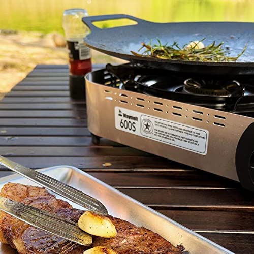 Portable Butane Stove 15000Btu Single Burner For Camping Cooking In Outdoor,Ultra-High Fire Double-Layer Windbreaker Brass Burner With Carrying Case #TOP5