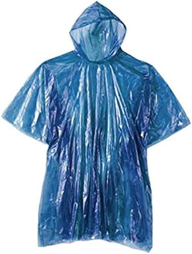 Garden Mile Regenmantel, Poncho für Erwachsene, Einweg-Wasserdicht, tragbar, Notfalljacke, Kagool, ideal für Camping, Festival, Wandern, Angeln, Outdoor-Aktivitäten, blau, One size Cover