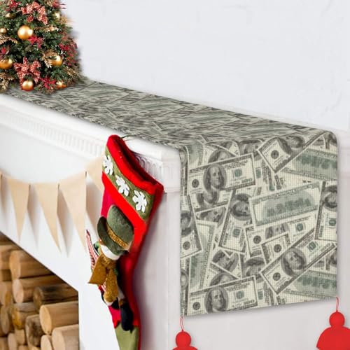 Chemin de table imprimé argenté de Noël pour une décoration de table festive réussie - 7