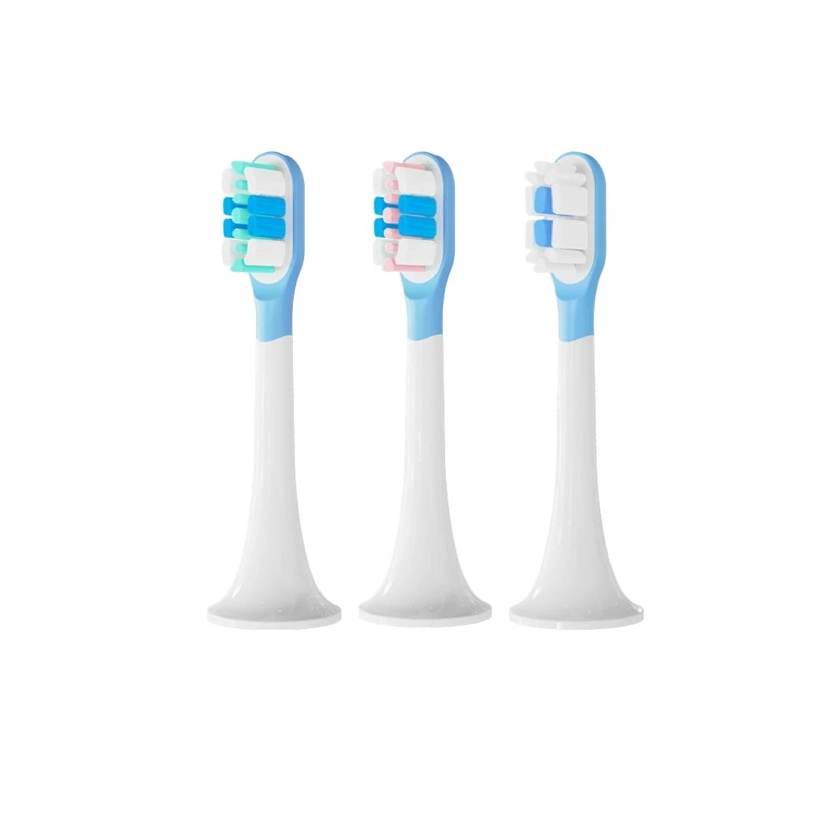 Compatibile con testine Xiaomi T300/T500 | Ugelli in silicone a setole morbide Dupont for spazzolini sonici.(8 bj white)