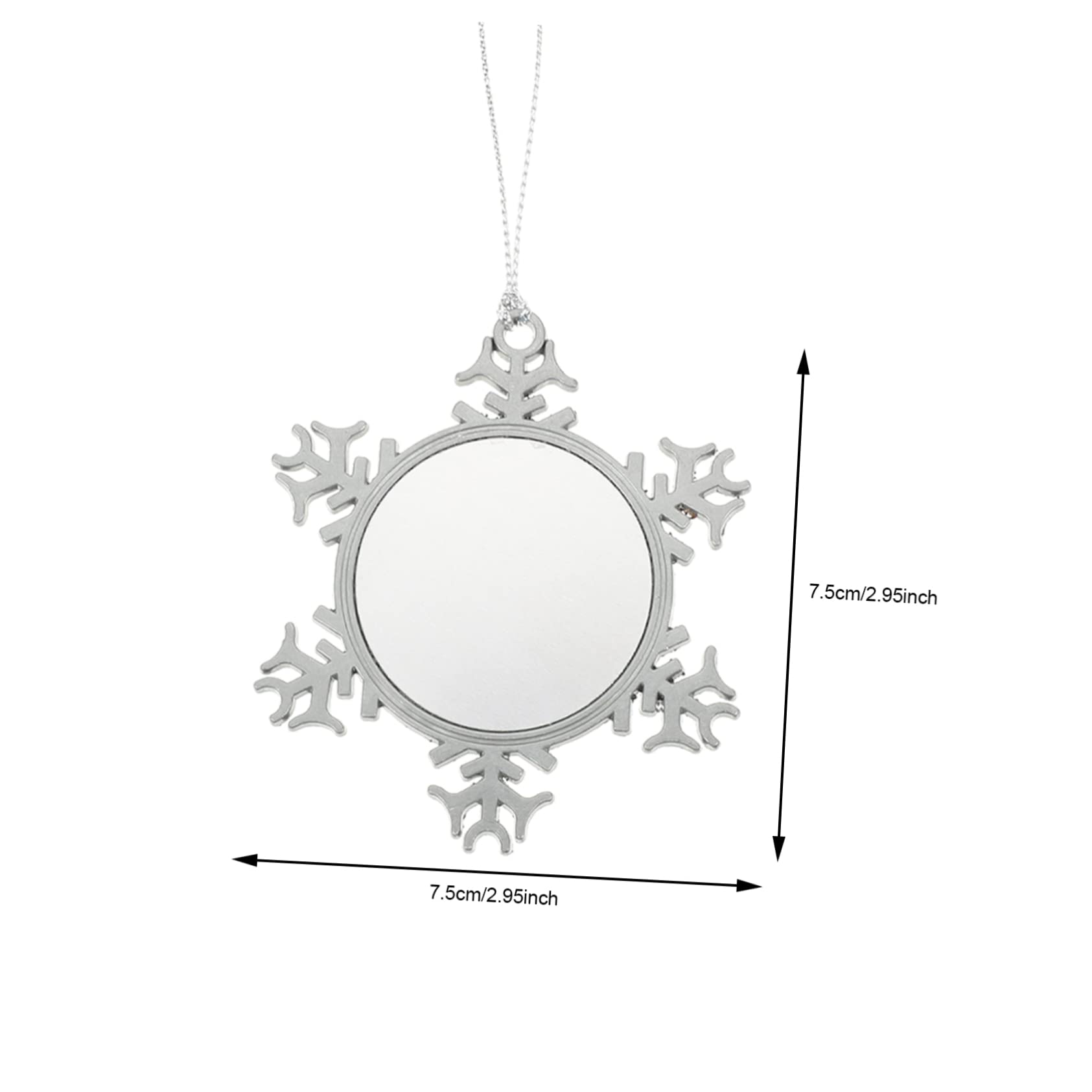 PRETYZOOM 12 Pz fiocco di neve di sublimazione Decorazioni natalizie decorazioni luminose per la casa pendenti natalizi ciondolo natalizio Decorazioni per feste di Natale Ciondolo fai da te