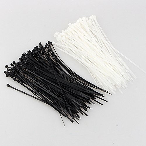 Preisvergleich Produktbild WeiMay 100pcs Nylon Kabelbinder Schwarz Selbstsichernde Kabelbinder Reißverschluss Kabelbinder