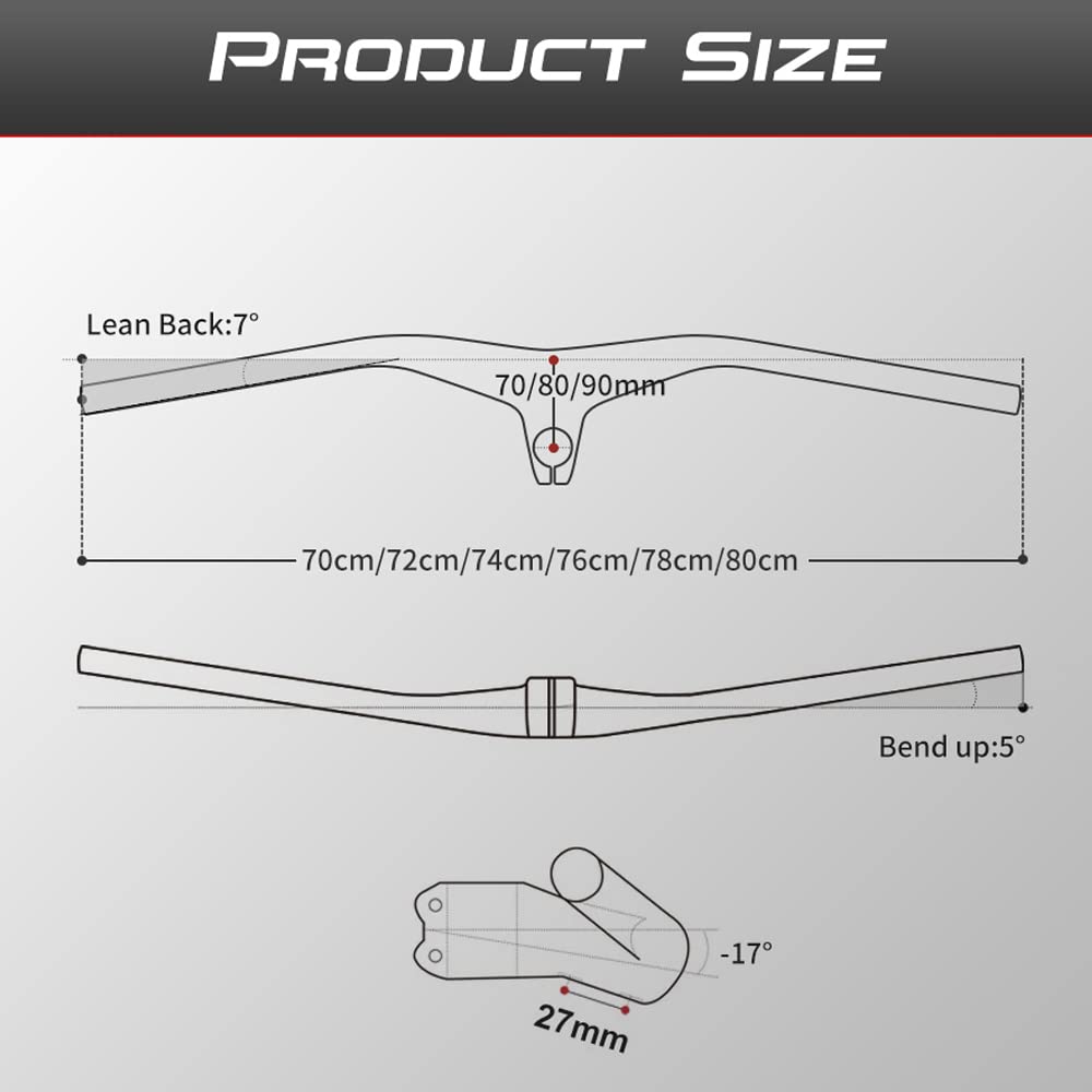 TMAEX-Guidon Intégré avec Potence en Carbone pour Vélo de Route,Noir