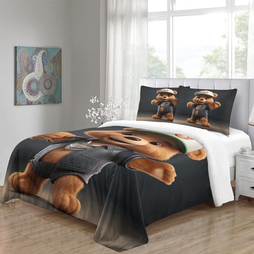 Housse de couette fermeture éclair parure de lit microfibre facile à laver - 5