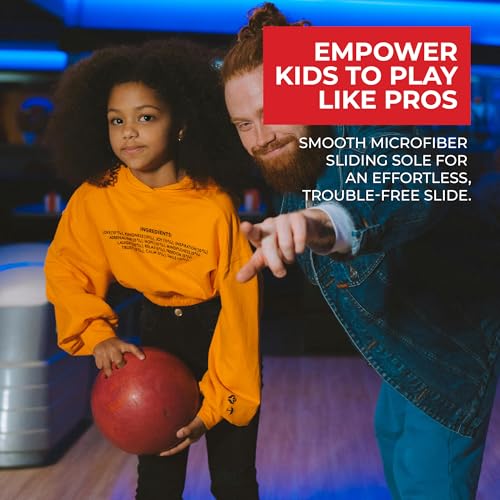 BSI Youth Girls 433 Sport Bowling Shoe - Lightweight Leather Shoes with Cushioned Support, White, Kids2