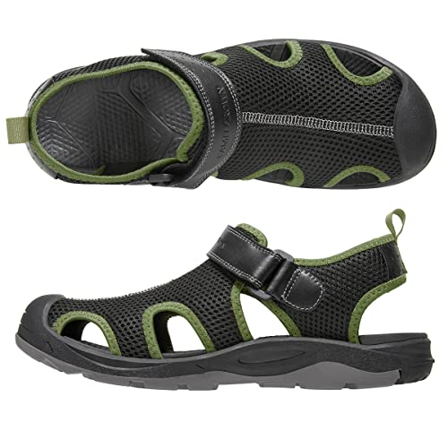 Image of CAMEL CROWN Men's Mesh Hiking Sandals Closed-Toe Beach Sandal for Athletic Outdoor Summer Waterproof