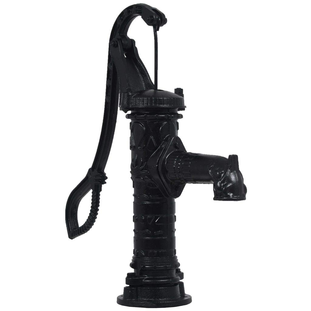 Handschwengelpumpe mit Ständer, JUNZAI Schwengelpumpe, Brunnenpumpe, Handpumpe, Wasserpumpe, Schwengel Pumpe, Gusseisen
