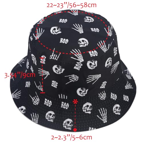 Image of Reversible Bucket Hat for Women Summer Travel Fisherman Cap, Girls Cute Double Side Wear Bucket Cap