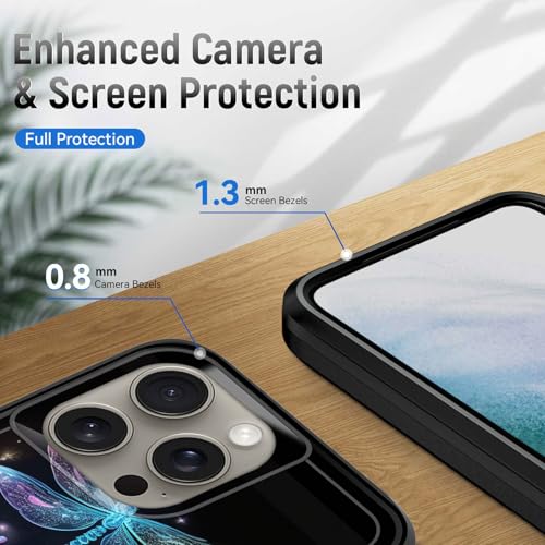 JHYYTUJTYP for iPhone 16 Pro Max Case,[Military Grade Drop Tested] Heavy-Duty Tough Rugged Shockproof Protective Case for iPhone 16 Pro Max 6.9 inch 2024,Rose Dragonfly - image 6