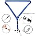 AMUU Badge Lanyard with ID Badges Holder Adjustable Neck Lanyards Quick Release Vertical Waterproof Blue Tight Zipper PVC Card Holder one Side Clear Plastic Another Side Abrasive Antiskid-2 Pack