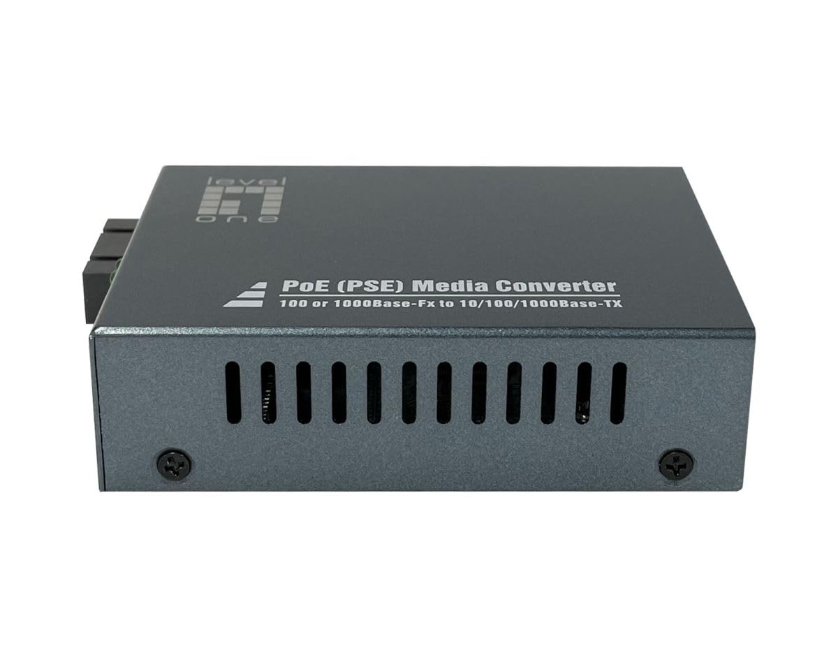 LevelOne GVT-2013 konwerter mediów Gigabit RJ45-na SC, PoE PSE, wielomodowe włókno szklane, 0,5 km