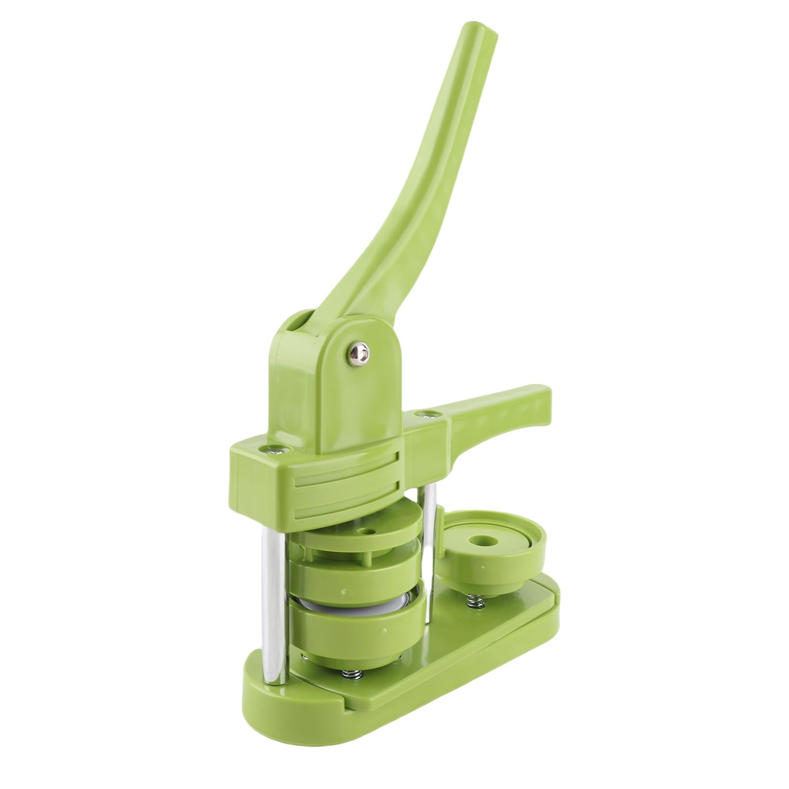 Button Maker Machine, 58mm Round Die Mould Pin Maker Machine with 100pcs Button Parts, Badge Press for DIY Pin Badge, Mirror, Hanger, Rosette Flower, Keychain