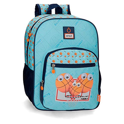 Mochila Escolar Enso Basket Family  Azul  28.5x38x12 cm