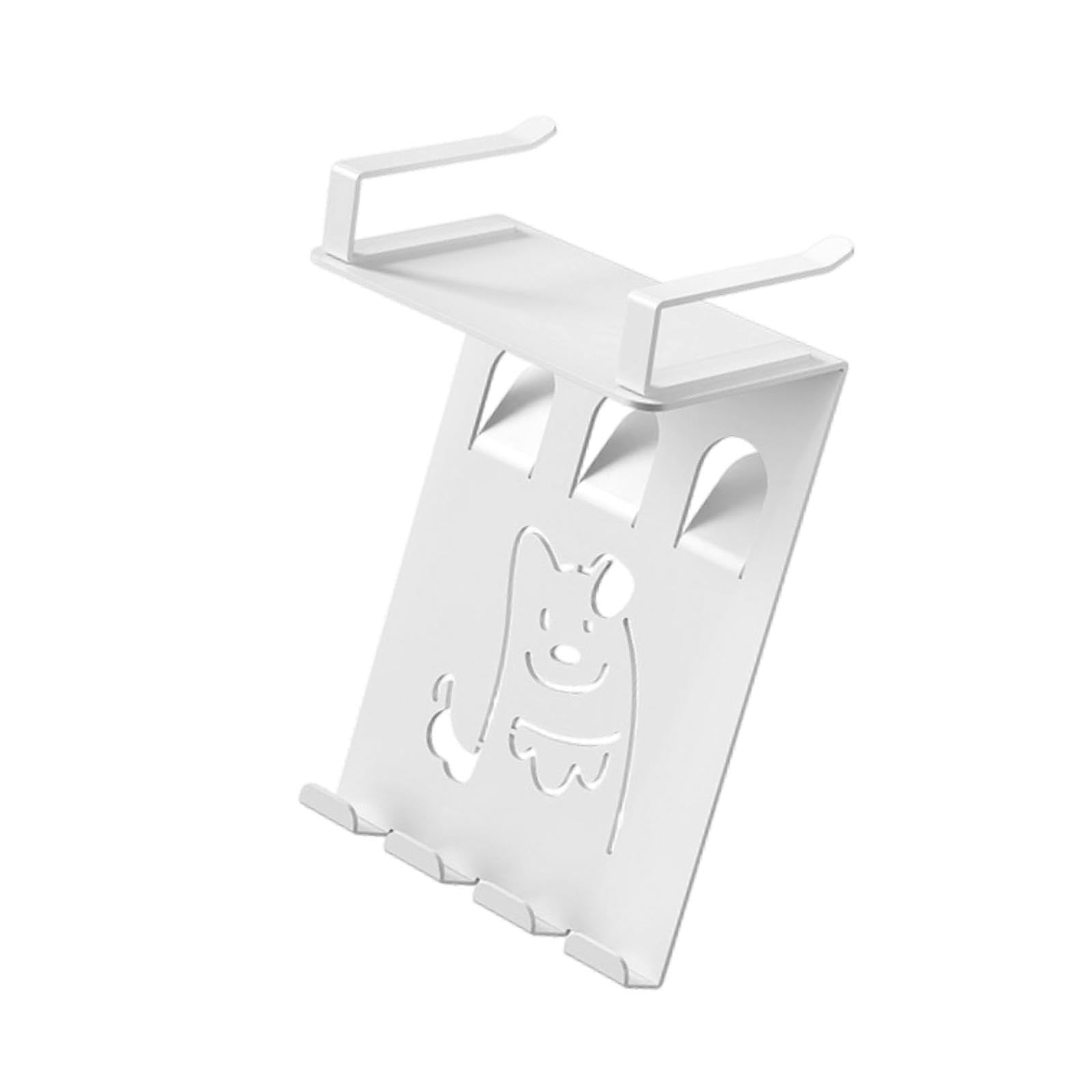 Cabinet Mount Holder Rack Sturdy Storage Shelf for Bathroom Bedroom Cupboard White-image-7