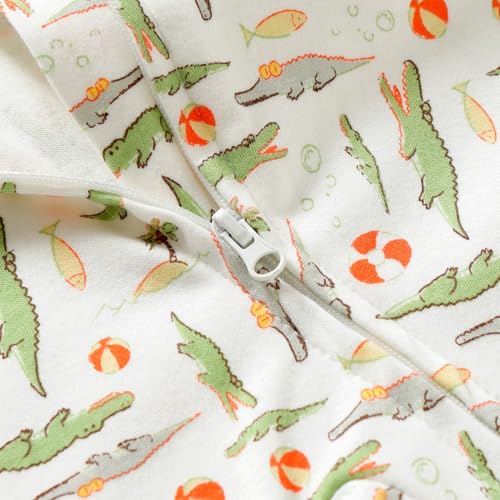 100% Cotton Infant Baby Footies 2-Pack with Snap/Zipper, 0-12 Months Soft Casual Newborn Baby Clothes4