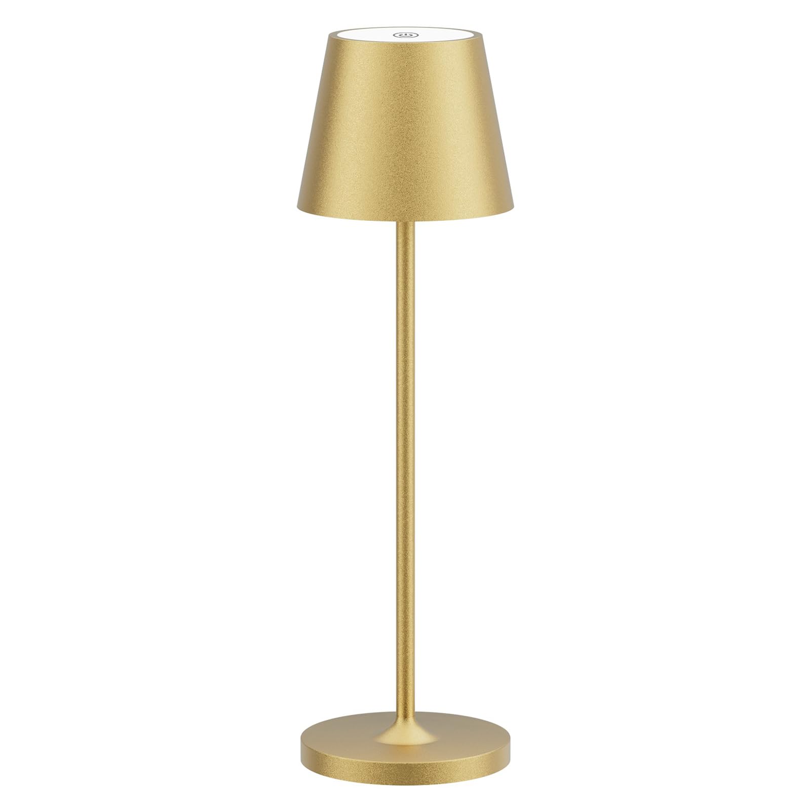 K-Bright Cordless Table Lamp, Rechargeable Battery Desk lamp,Aluminum Material Shell, IP54 Waterproof Outdoor Dimmable Table Lamp, for Bedroom, Summer Garden Potluck, Restaurant(Gold)