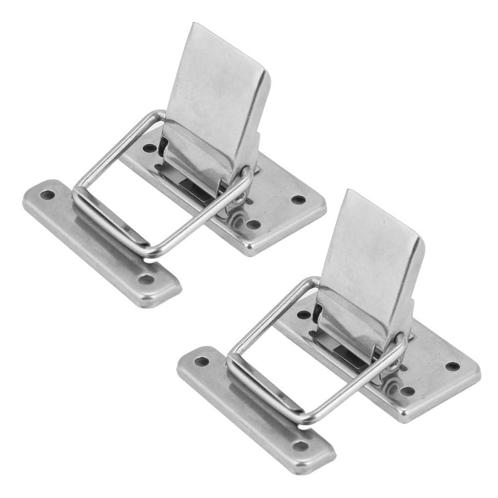 TERRIFI 2pcs Hasp Latch Lock, Stainless Steel Spring Loaded Latch Catch, Toggle Hasp for Boxes, Barrels, Cabinets, Mechanical Equipment, Durable Hardware for Secure Closure and Protection