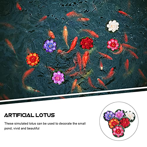 Balacoo X44XZZRF1573W37 6Pcs Artificial Floating Foam Lotus Flowers Lifelike Water Lily Flowers Pad thumb #7