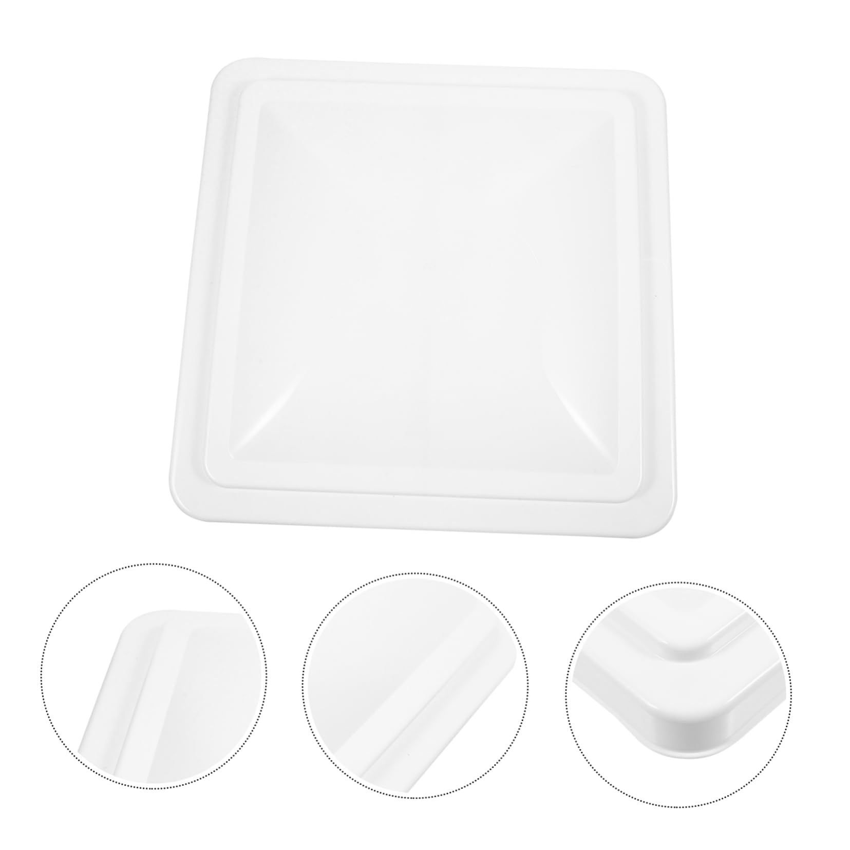 Copertura 14x14 Pollici Isolamento Termico in Plastica Bianca di Ventilazione e Installazione Semplice per Tetto Rv per Bagno Camper e Rimorchio Moderno