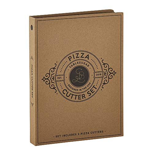 Santa Barbara Design Studio Gift Set Kitchen Essentials TableSugar Kraft Cardboard Book Gift Box, 2-Pieces, Pizza Cutter