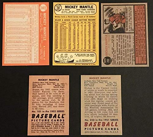 Mickey Mantle 24 Card Base Set. 1951-1969. Main Card From Each Year He Played Plus Bonus Reprint #TOP6