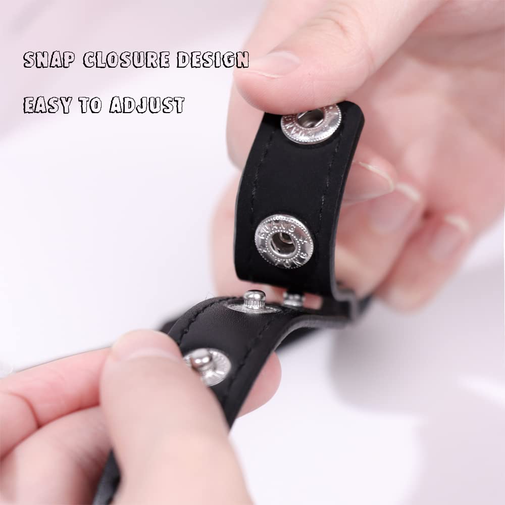 WOMLIGERI Nipple Clamps with Collar Necklaces Adjustable Leather Punk Chokers Heart Head Choker Non-Piercing Clips for Women: Purple Bells Rivets NP