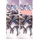 MISAKI1987 Genshin Impact Keqing Ganyu Shenhe Anime Girl Dakimakura Hugging Body Pillow Case Cover 150cm X 50cm Peach Skin (A)