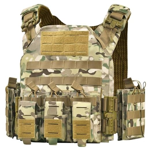 MOCHAR Quick Release Tactical Vest Camo Weighted Vest for Men 1000D Tactical Gear for Outdoor Training Hunting Gaming