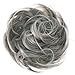 PRETTYSHOP Scrunchie Bun Up Do Hair piece Hair Ribbon Ponytail Extensions Wavy Curly or Messy Various Colors(grey blonde mix 9T613)