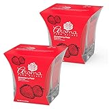 Aroma From Nature Strawberry Field 11 oz AireCare Scented Candle - 2 Pack - Aromatherapy Candles - H