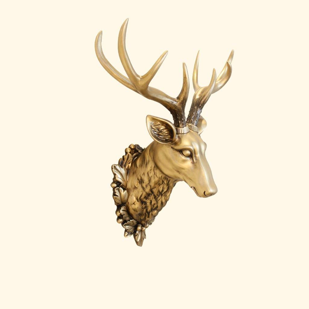 Cadeau de Nouveauté : Statues Murales Tête de Cerf Or pour Décoration