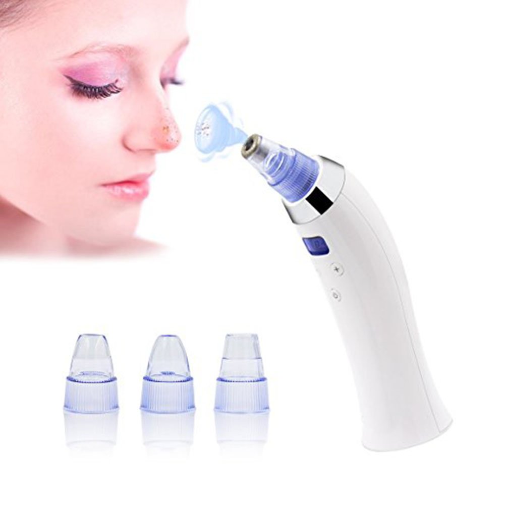 NinKe Portable Electric Facial Acne BlackHead Cleaner Remover Machine Utilizes Pore Vacuum Extraction Tool (A)