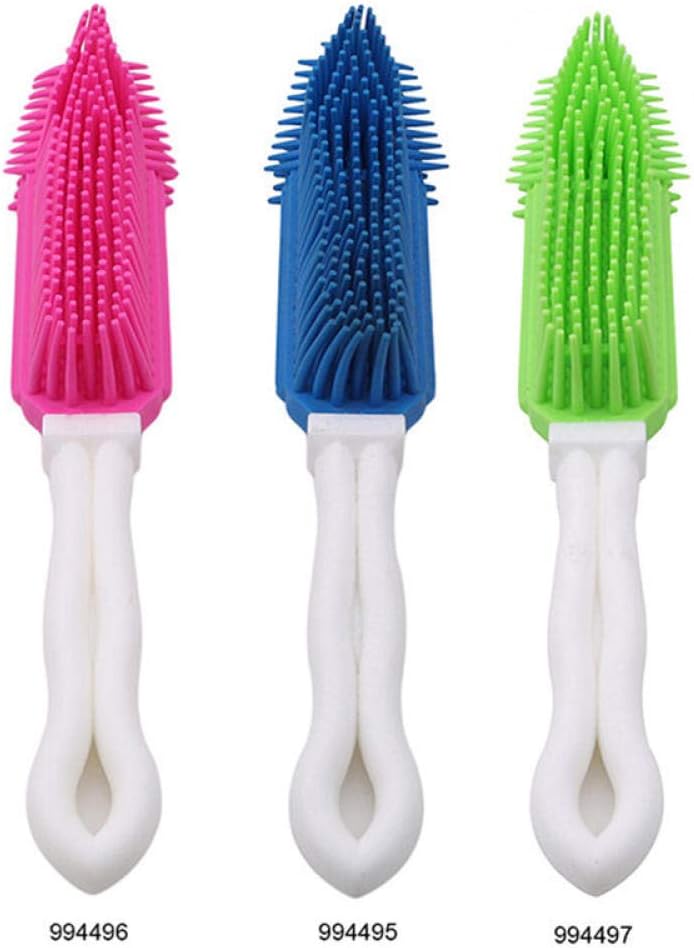 Pet Hair Remover Brushes Green Soft Small Animal Massage Tool Silicone Pet Dog Sticky Hair Tool Puppy Cat Hair Bath Brush Depilation Comb 2Pcs