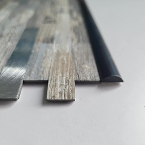 Miniatura 6 de Moldura para azulejos despegar y pegar para protector contra salpicaduras (negro, paquete de 10, 12 pulgadas de largo x 0.5 pulgadas de ancho x 0.25