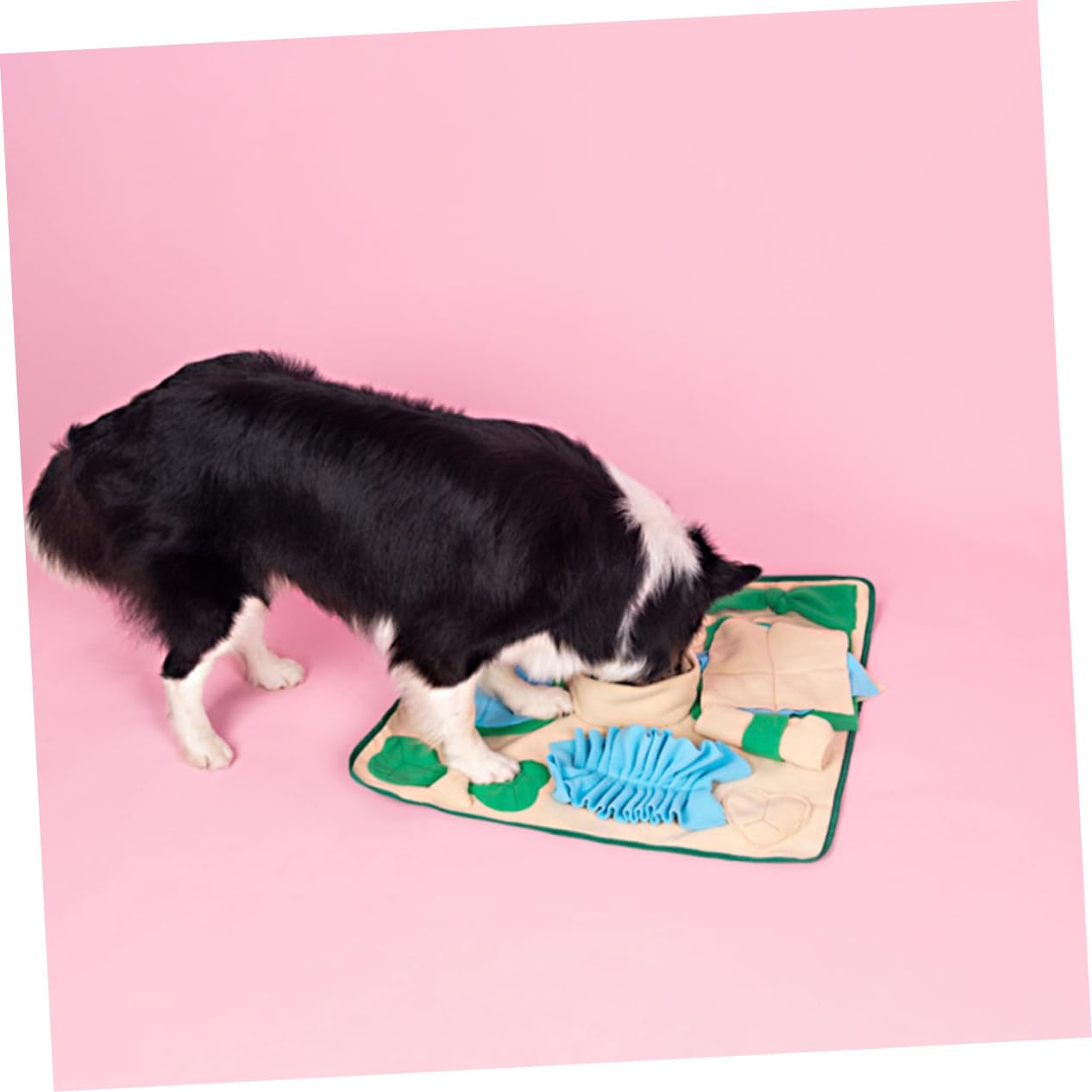 Schnüffelmatte Hund aus Polar Fleece mit Realistischem Design zur Beschäftigung und Energieverbrauch für Haustiere und Welpen in Großer Größe