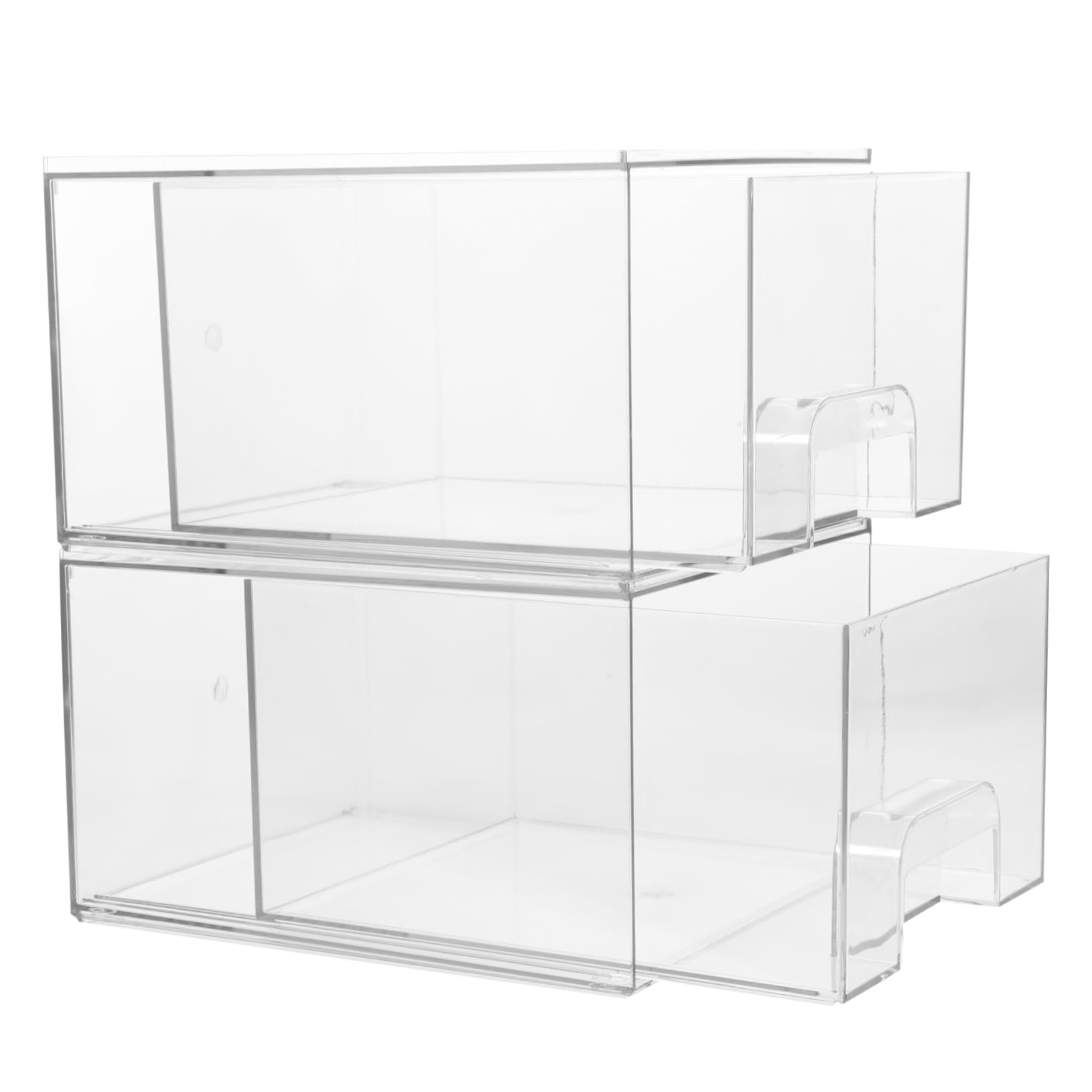 Organisateur de Cosmétiques en Pet à Tiroirs, 2 Pièces, Empilable