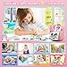 CAMCLID Kids Instant Print Camera, 12MP & 1080P Video, 32G Card & Print Paper, Selfie Camera for Toddlers, Perfect for Christmas & Birthday Gifts for Girls & Boys Age 3-12 (Pink)