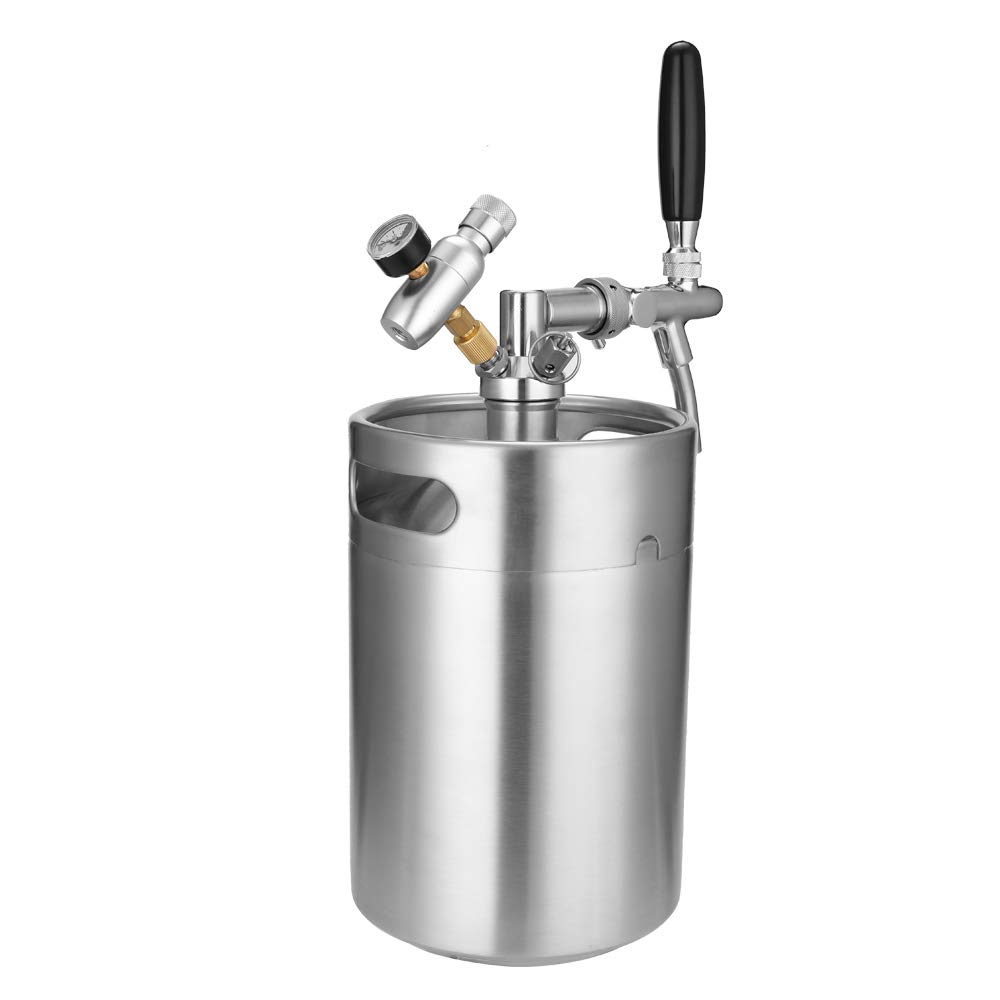 Buy Baugger Mini Keg Dispenser, Stainless Steel Portable Kegerator Kit