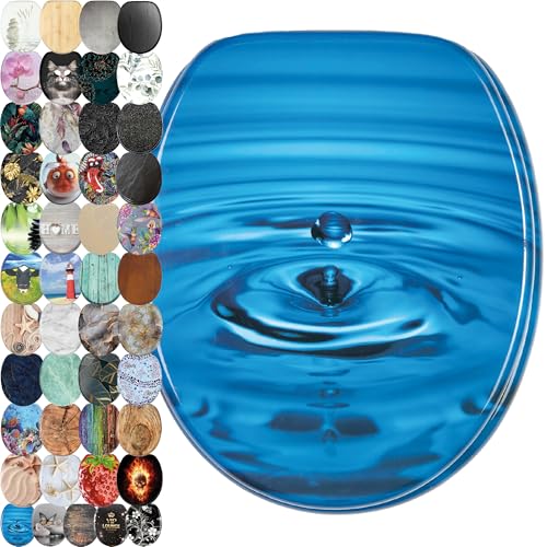 Sanilo WC Sitz ohne Absenkautomatik, viele schöne Toilettendeckel zur Auswahl, hochwertige und stabile Qualität aus Holz (Tropfen)