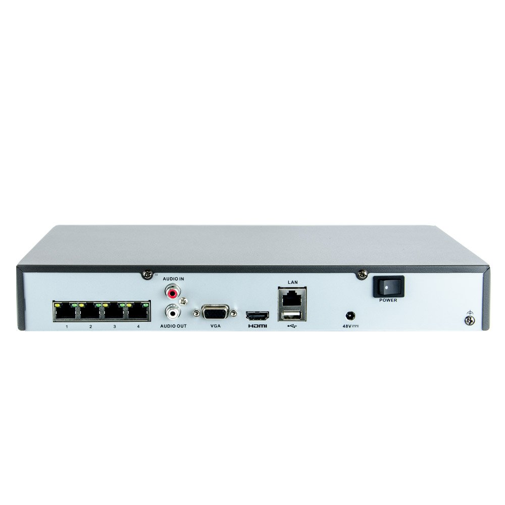 INKOVIDEO NVR-4K-4P 4-Kanal Full HD Netzwerkvideorecorder (NVR) / Aufnahmegerät/Netzwerk Videorekorder mit PoE HDMI und VGA Ausgang/Videoüberwachung