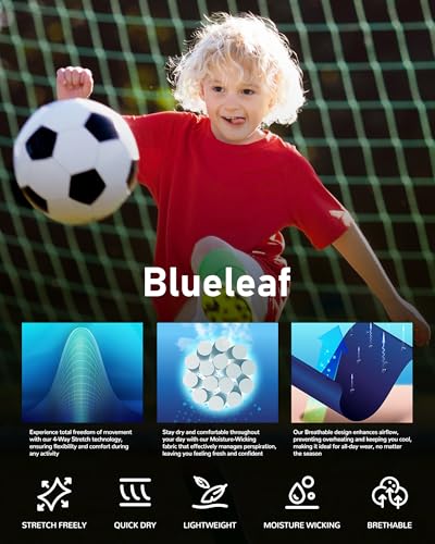 Blueleaf Boys Compression Shirt Short Sleeve Youth Basketball Football Undershirt Kids Quick Dry Athletic Base Layer T-Shirt4