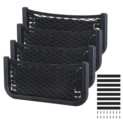 Omtofo 3 in 1 Auto Aufbewahrungsnetz, 4 Stück 26 x 12cm...