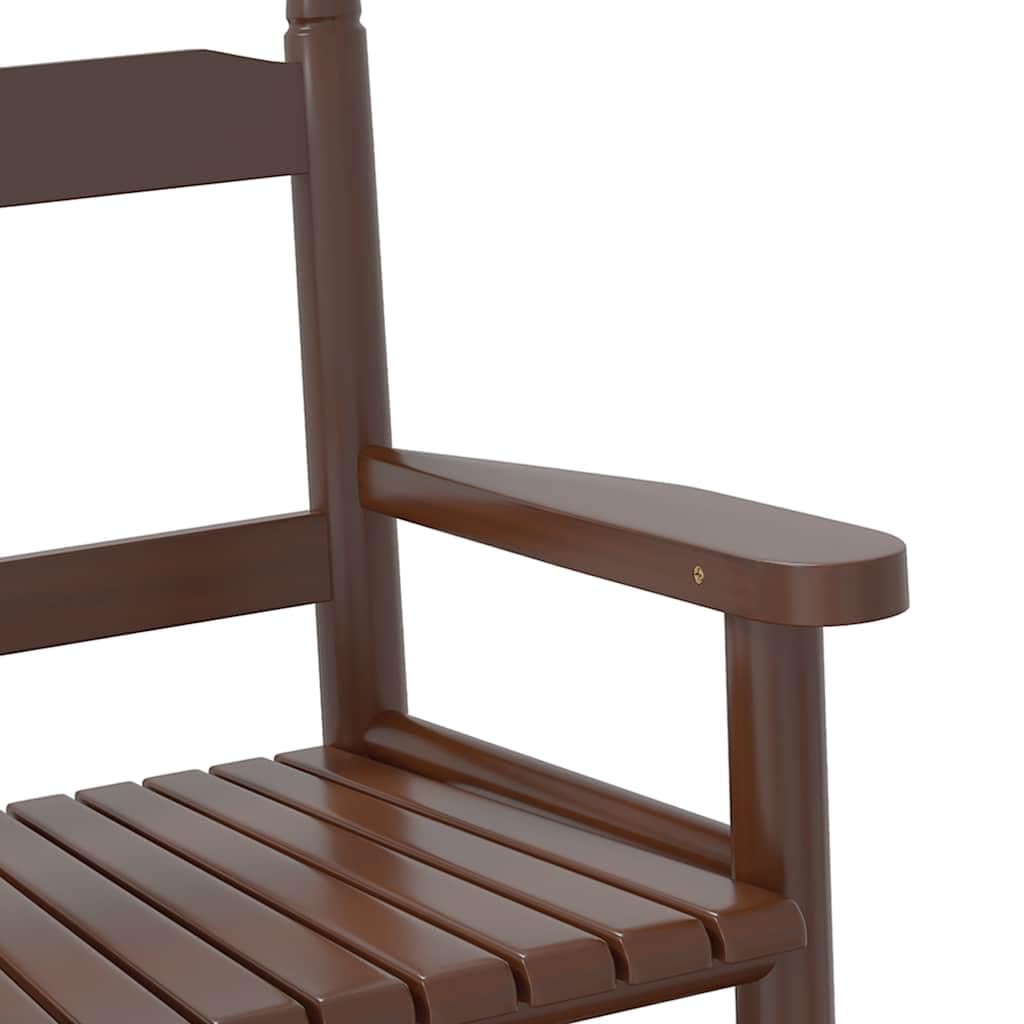 vidaXL Sedia a Dondolo per Bambini Marrone in Legno Massello di Pioppo, Poltrona a Dondolo, Sedia a Dondolo in Legno, Poltrona a Dondolo da Giardino